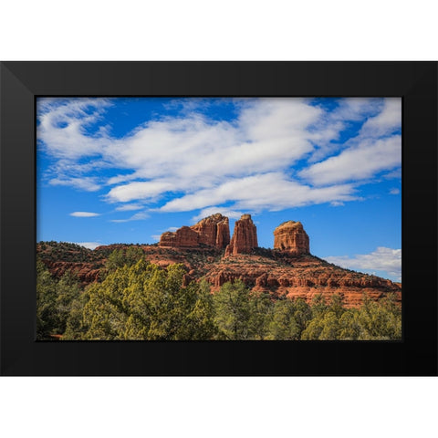 Sedona- Arizona- USA. Cathedral Rock- red rock formations Black Modern Wood Framed Art Print by Sienda, Jolly