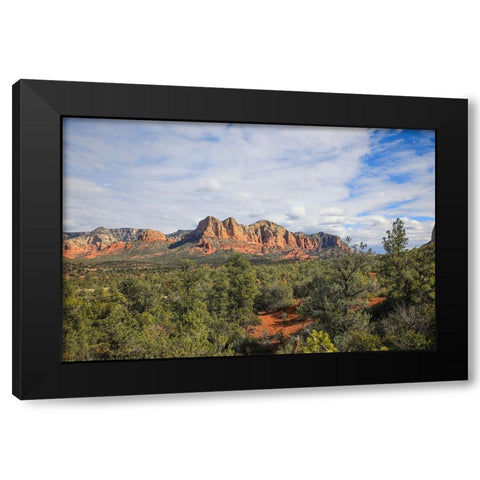 Sedona- Arizona- USA. Sedona red rocks formations Black Modern Wood Framed Art Print with Double Matting by Sienda, Jolly
