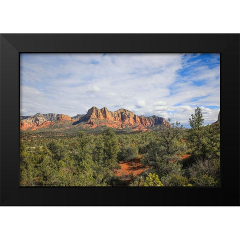 Sedona- Arizona- USA. Sedona red rocks formations Black Modern Wood Framed Art Print by Sienda, Jolly