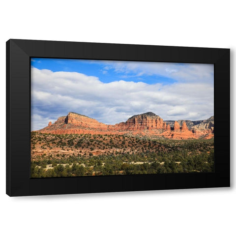 Sedona- Arizona- USA. Cathedral Rock- red rock formations Black Modern Wood Framed Art Print with Double Matting by Sienda, Jolly