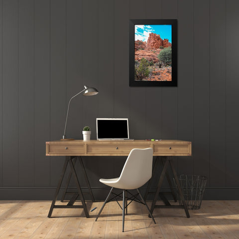Sedona- Arizona- USA. Red rock formations Black Modern Wood Framed Art Print by Sienda, Jolly