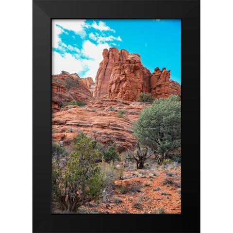 Sedona- Arizona- USA. Red rock formations Black Modern Wood Framed Art Print by Sienda, Jolly