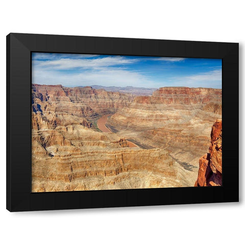 Arizona Grand Canyon West-view with the Colorado River Black Modern Wood Framed Art Print by Wild, Jamie and Judy