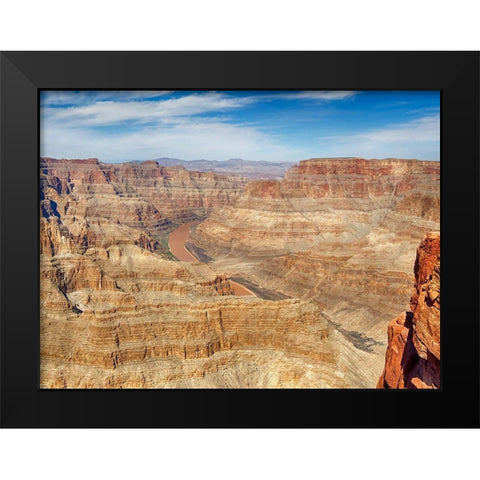 Arizona Grand Canyon West-view with the Colorado River Black Modern Wood Framed Art Print by Wild, Jamie and Judy