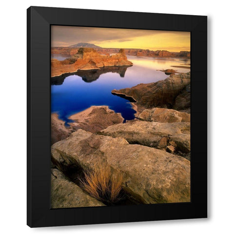 Sunset over Lake Powell in northern Arizona Black Modern Wood Framed Art Print by SMO
