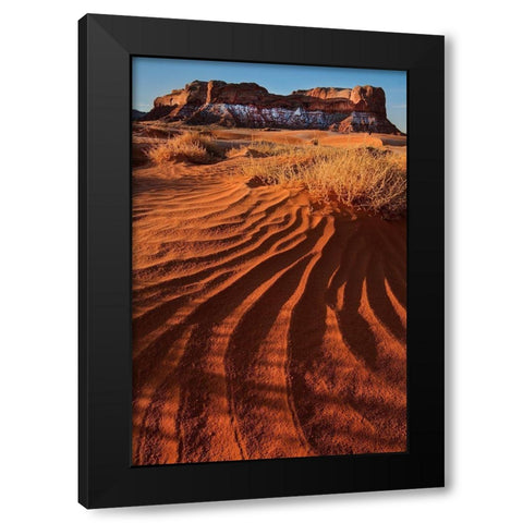 Lukashenka desert sand dunes in northern Arizona Black Modern Wood Framed Art Print by SMO