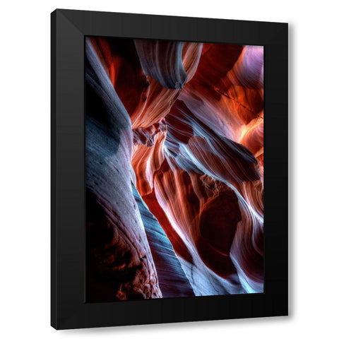 Antelope Canyon-a slot Canyon near page in northern Arizona Black Modern Wood Framed Art Print by SMO