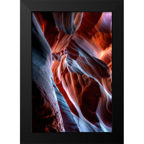 Antelope Canyon-a slot Canyon near page in northern Arizona Black Modern Wood Framed Art Print by SMO