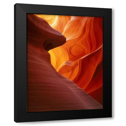 Antelope Canyon is a slot canyon near page-in northern Arizona Black Modern Wood Framed Art Print with Double Matting by SMO