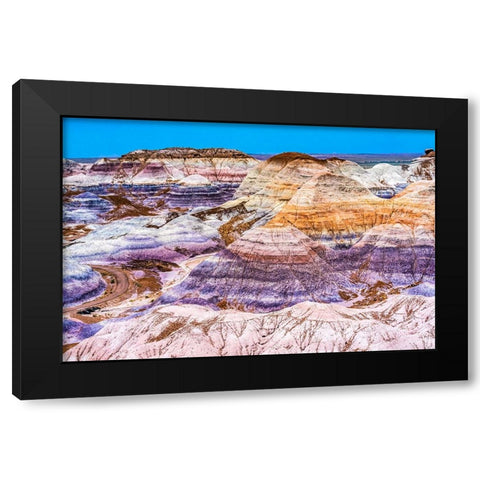 Blue Mesa Trail-Painted Desert-Petrified Forest National Park-Arizona Black Modern Wood Framed Art Print with Double Matting by Perry, William