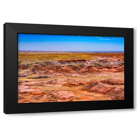 Tawa Point-Painted Desert-Petrified Forest National Park-Arizona Black Modern Wood Framed Art Print by Perry, William