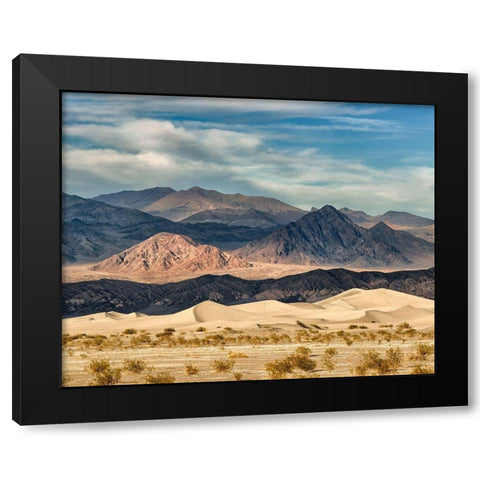 California-Death Valley National Park-Stovepipe Wells-Mesquite Flat Dunes Black Modern Wood Framed Art Print by Collins, Ann
