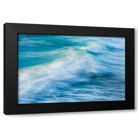 California-La Jolla-Wave abstract Black Modern Wood Framed Art Print by Collins, Ann