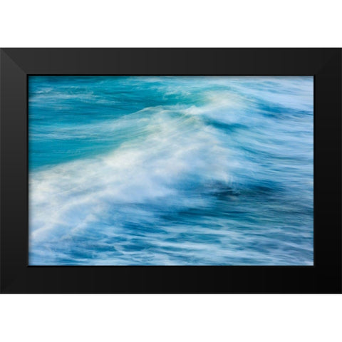 California-La Jolla-Wave abstract Black Modern Wood Framed Art Print by Collins, Ann