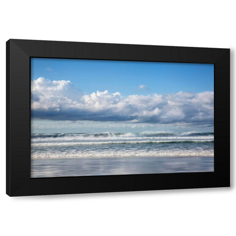 USA-California-La Jolla Waves at La Jolla Shores Beach Black Modern Wood Framed Art Print with Double Matting by Collins, Ann