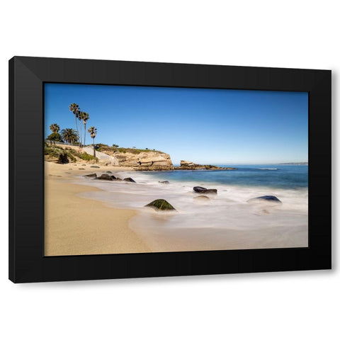 USA-California-La Jolla Quiet morning at La Jolla Cove Black Modern Wood Framed Art Print by Collins, Ann