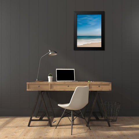 USA-California-La Jolla Ocean abstract blur at Marine Street Beach Black Modern Wood Framed Art Print by Collins, Ann