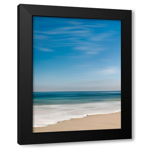 USA-California-La Jolla Ocean abstract blur at Marine Street Beach Black Modern Wood Framed Art Print with Double Matting by Collins, Ann