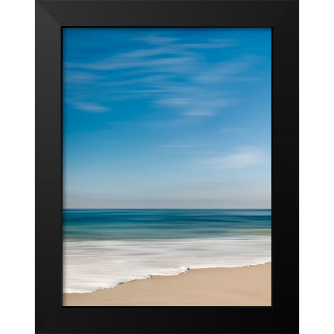 USA-California-La Jolla Ocean abstract blur at Marine Street Beach Black Modern Wood Framed Art Print by Collins, Ann