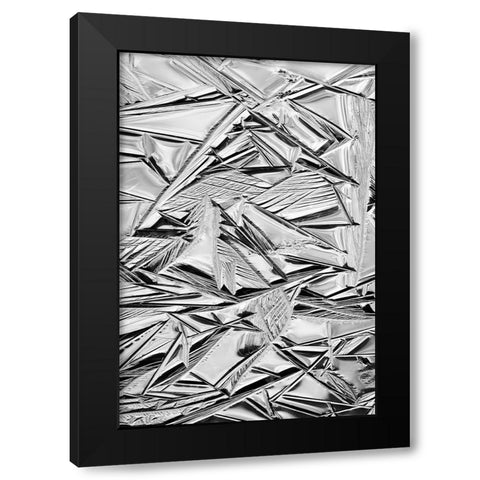 USA-California-Yosemite National Park Winter ice patterns on the Merced River Black Modern Wood Framed Art Print by Collins, Ann