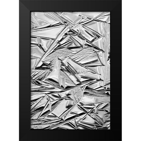 USA-California-Yosemite National Park Winter ice patterns on the Merced River Black Modern Wood Framed Art Print by Collins, Ann
