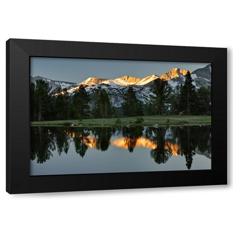 Alpine tarn-Tuolumne Meadows sunrise-Yosemite National Park-California Black Modern Wood Framed Art Print with Double Matting by Jones, Adam