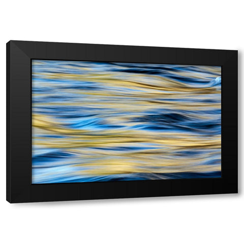 Sunset reflection on Merced River-Yosemite National Park-California Black Modern Wood Framed Art Print with Double Matting by Jones, Adam