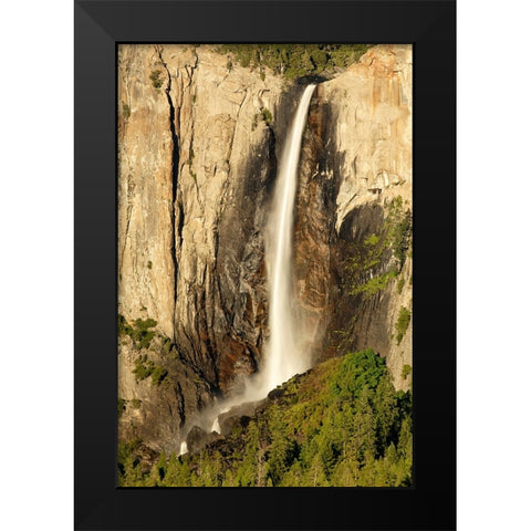 Bridalveil Fall-Yosemite National Park-California Black Modern Wood Framed Art Print by Jones, Adam