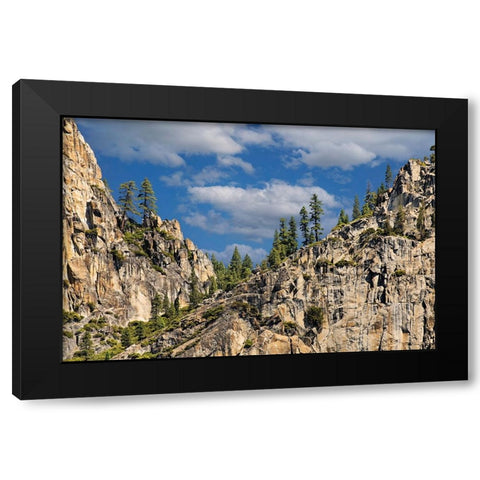 Granite valley walls-Yosemite National Park-California Black Modern Wood Framed Art Print by Jones, Adam
