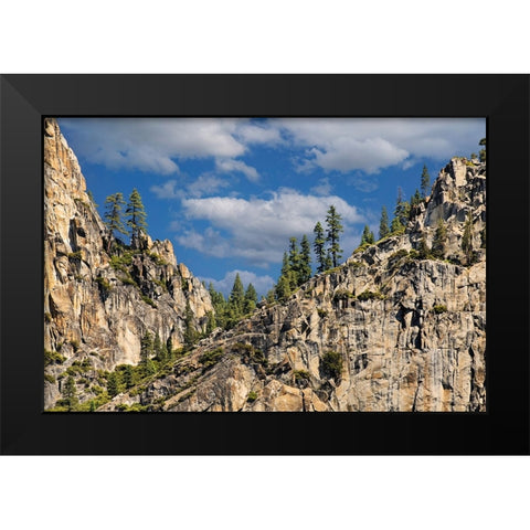 Granite valley walls-Yosemite National Park-California Black Modern Wood Framed Art Print by Jones, Adam