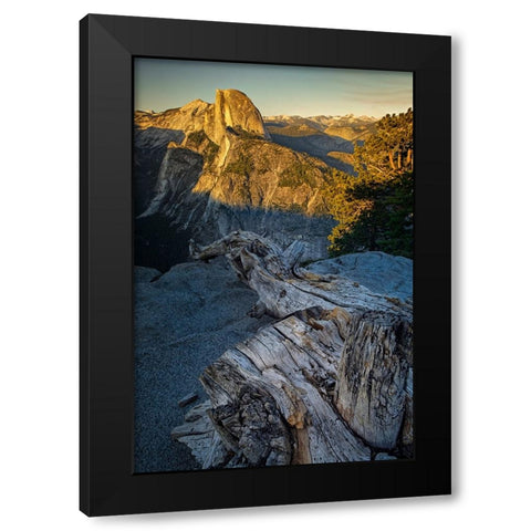 View of Half Dome from Glacier Point at sunset-Yosemite National Park-California Black Modern Wood Framed Art Print by Jones, Adam