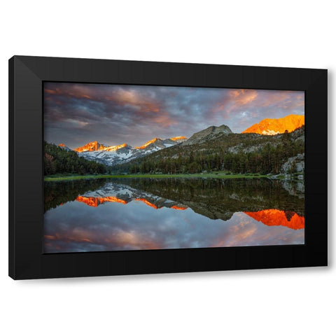 Alpine tarn-Tuolumne Meadows sunrise-Yosemite National Park-California Black Modern Wood Framed Art Print with Double Matting by Jones, Adam