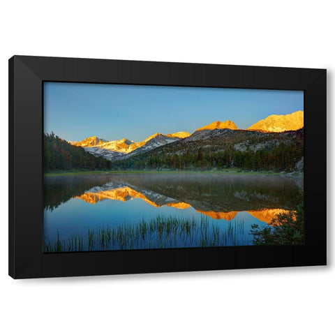 Alpine tarn-Tuolumne Meadows sunrise-Yosemite National Park-California Black Modern Wood Framed Art Print by Jones, Adam