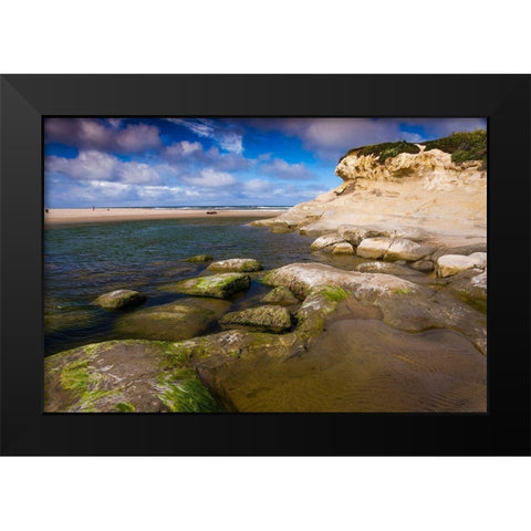 San Gregorio Beach-Big Sur-California-USA Black Modern Wood Framed Art Print by Miller, Anna