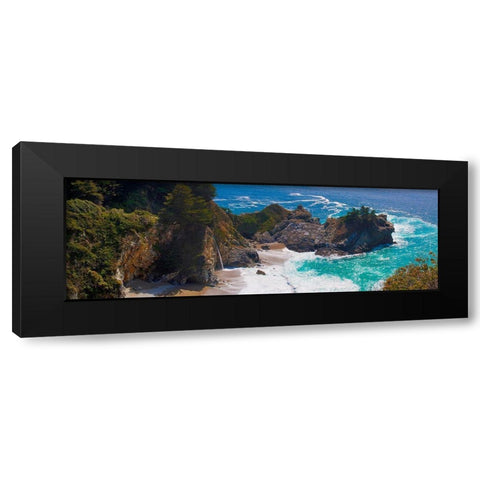 McWay Falls-Julia Pfeiffer Burns State Park-Big Sur-California-USA Black Modern Wood Framed Art Print with Double Matting by Miller, Anna