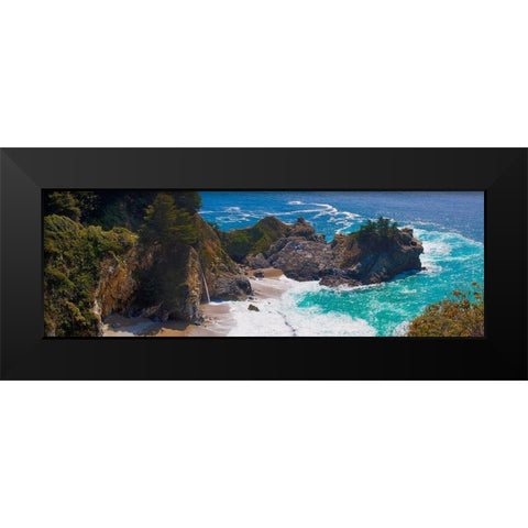 McWay Falls-Julia Pfeiffer Burns State Park-Big Sur-California-USA Black Modern Wood Framed Art Print by Miller, Anna