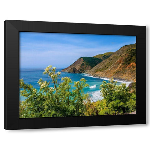 Big Sur Coastal Cliffs-California-USA Black Modern Wood Framed Art Print with Double Matting by Miller, Anna