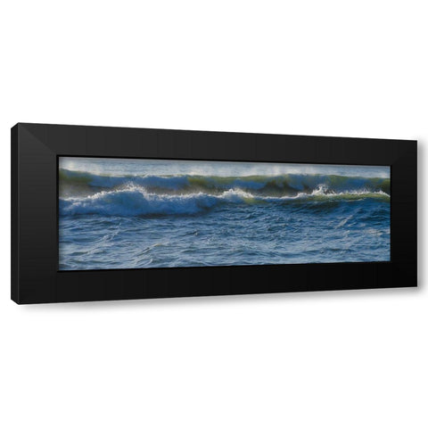 Large Waves on Rockaway Beach-Pacifica-California-USA Black Modern Wood Framed Art Print by Miller, Anna
