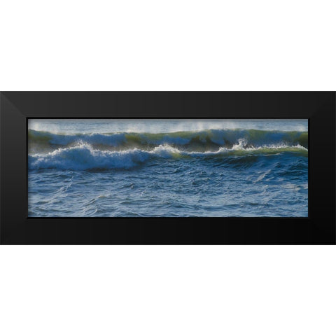 Large Waves on Rockaway Beach-Pacifica-California-USA Black Modern Wood Framed Art Print by Miller, Anna