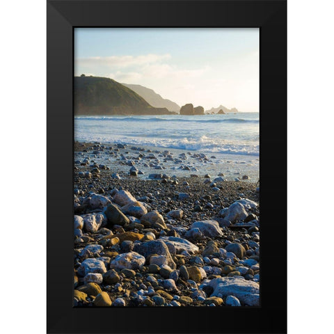 Rockaway Beach-Pacifica-California-USA Black Modern Wood Framed Art Print by Miller, Anna
