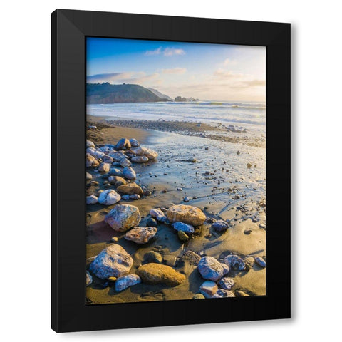 Rockaway Beach-Pacifica-California-USA Black Modern Wood Framed Art Print with Double Matting by Miller, Anna