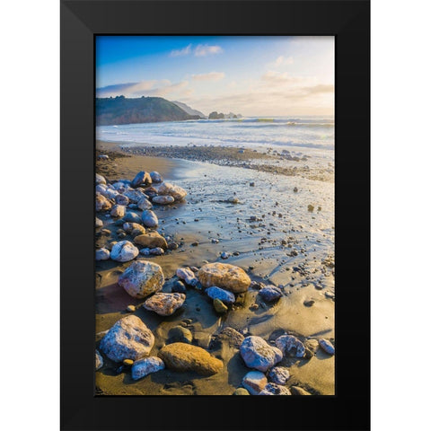 Rockaway Beach-Pacifica-California-USA Black Modern Wood Framed Art Print by Miller, Anna