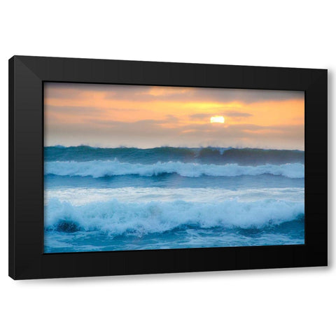 Rockaway Beach Sunset-Pacifica-California-USA Black Modern Wood Framed Art Print with Double Matting by Miller, Anna