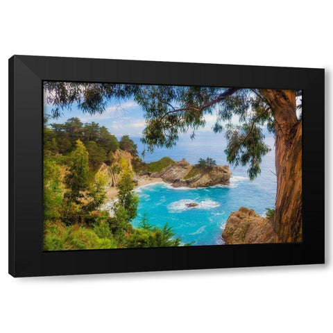 McWay Falls-Julia Pfeiffer Burns State Park-Big Sur-California-USA Black Modern Wood Framed Art Print with Double Matting by Miller, Anna