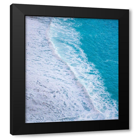 Waves on Beach-Julia Pfeiffer Burns State Park-Big Sur-California-USA Black Modern Wood Framed Art Print by Miller, Anna