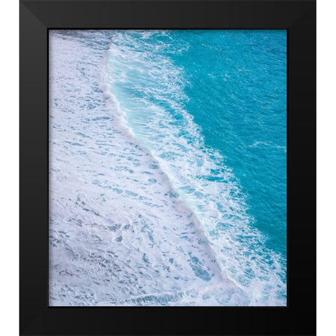 Waves on Beach-Julia Pfeiffer Burns State Park-Big Sur-California-USA Black Modern Wood Framed Art Print by Miller, Anna