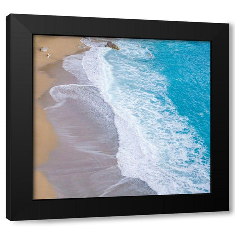 Waves on Beach-Julia Pfeiffer Burns State Park-Big Sur-California-USA Black Modern Wood Framed Art Print by Miller, Anna