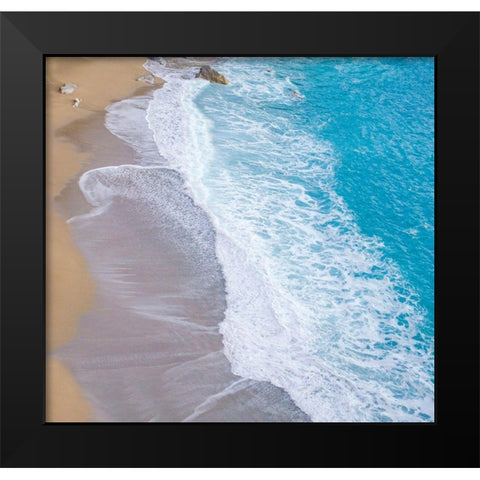 Waves on Beach-Julia Pfeiffer Burns State Park-Big Sur-California-USA Black Modern Wood Framed Art Print by Miller, Anna