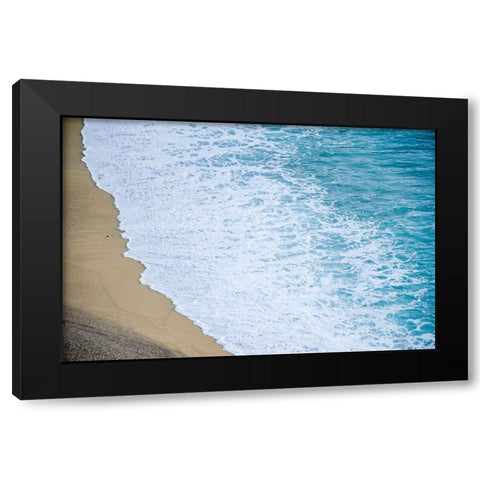 Waves on Beach-Julia Pfeiffer Burns State Park-Big Sur-California-USA Black Modern Wood Framed Art Print by Miller, Anna