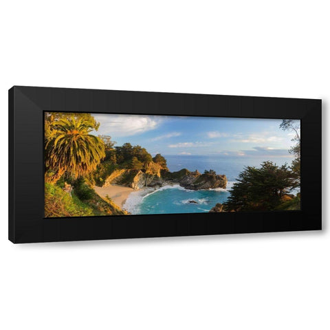 McWay Falls-Julia Pfeiffer Burns State Park-Big Sur-California-USA Black Modern Wood Framed Art Print by Miller, Anna